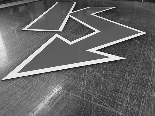 Elektro Kledtke Alu Verbundplatte Einzelausschnitt